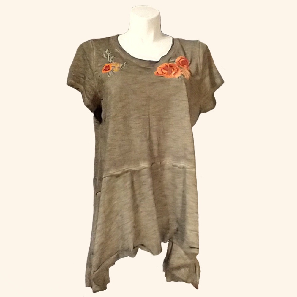 Lane Bryant Embroidered Sharkbite Tee